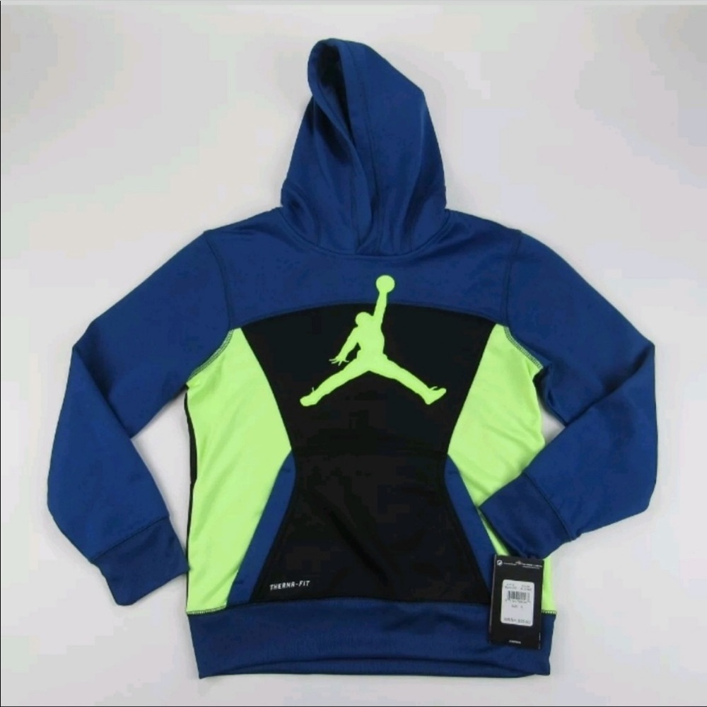New Air Jordan Boys Therma Fit Hoodie pull over Sweatshirt